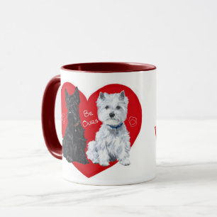 Westie und Scottie Valentine Tasse