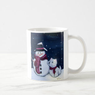 Westie und Snowman-Tasse Kaffeetasse