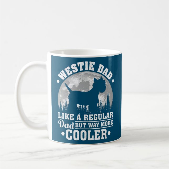 Westie Vater wie ein regelmäßiger Vater Funny West Kaffeetasse (Links)