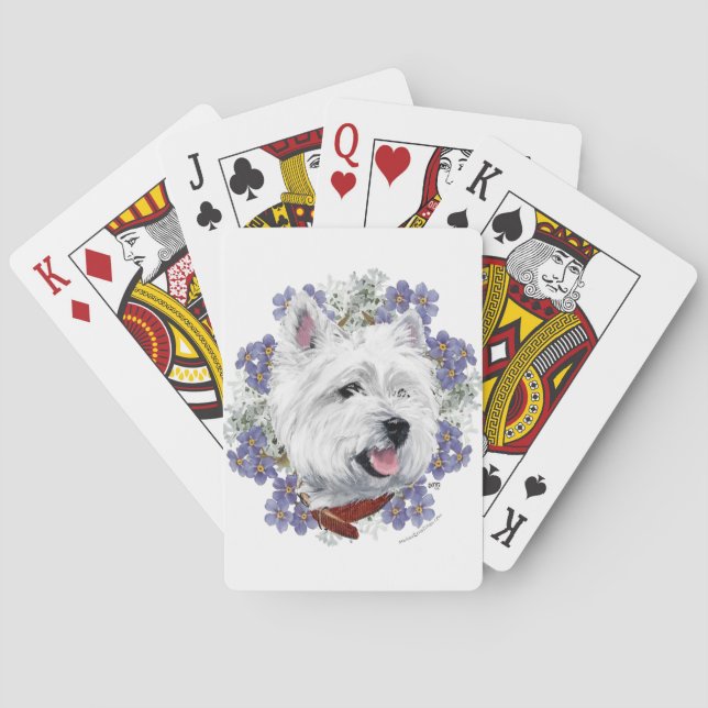 Westie Vergiss mich nicht Spielkarten (Rückseite)