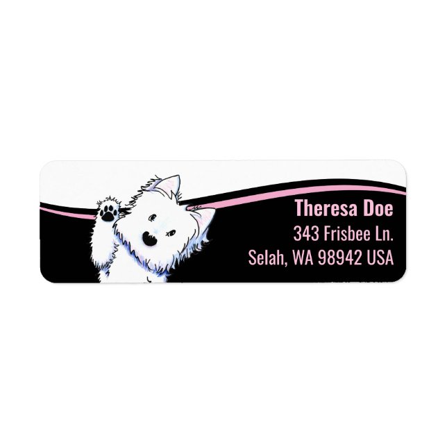 Westie Wave Address Label (Vorne)