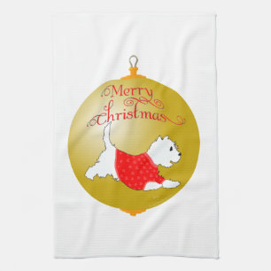 Westie-Weihnachtsbaumanhänger Handtuch