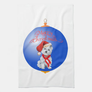 Westie-Weihnachtsbaumanhänger Handtuch
