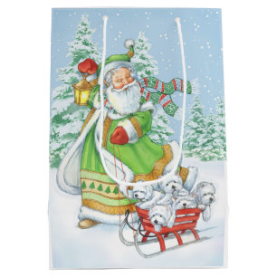 Westie Weihnachtsgeschenk-Tasche "frohe Geräusche Mittlere Geschenktüte
