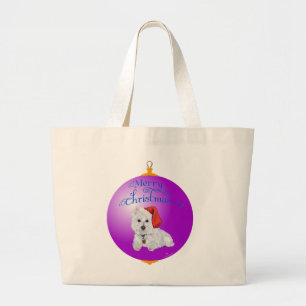 Westie Weihnachtsmann Helfer Ornament Jumbo Stoffbeutel