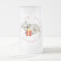 Westie-Welpe erstes Weihnachten
