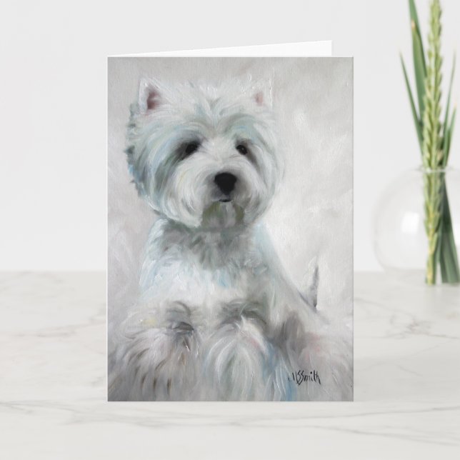 Westie West Highland Terrier Karte (Vorderseite)