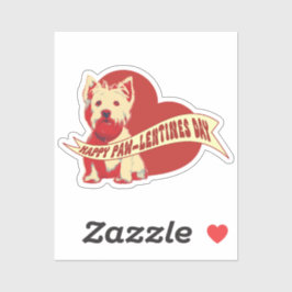 Westie (West Highland White Terrier) Pawlentine Aufkleber