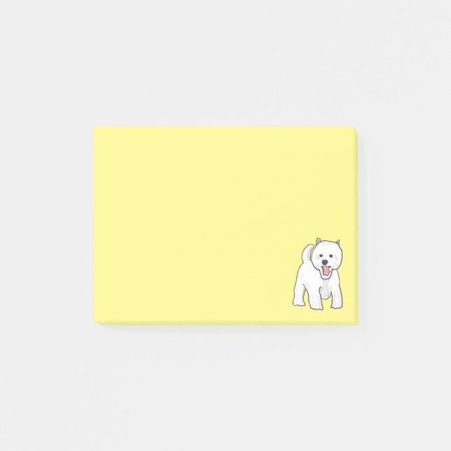 Westie West Highland White Terrier Post-it Klebezettel (Vorderseite)