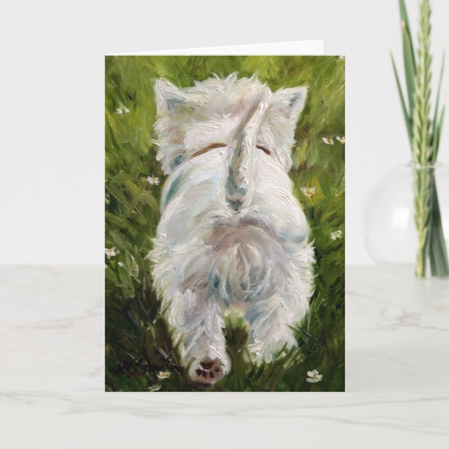 Westie Westhochland-Terrier-Karte Karte (Vorderseite)