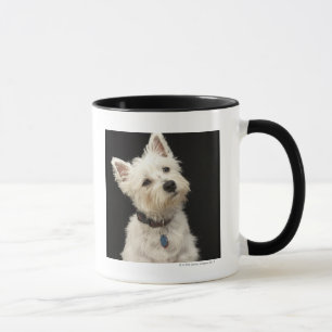 Westie (Westhochlandterrier) mit Kragen Tasse
