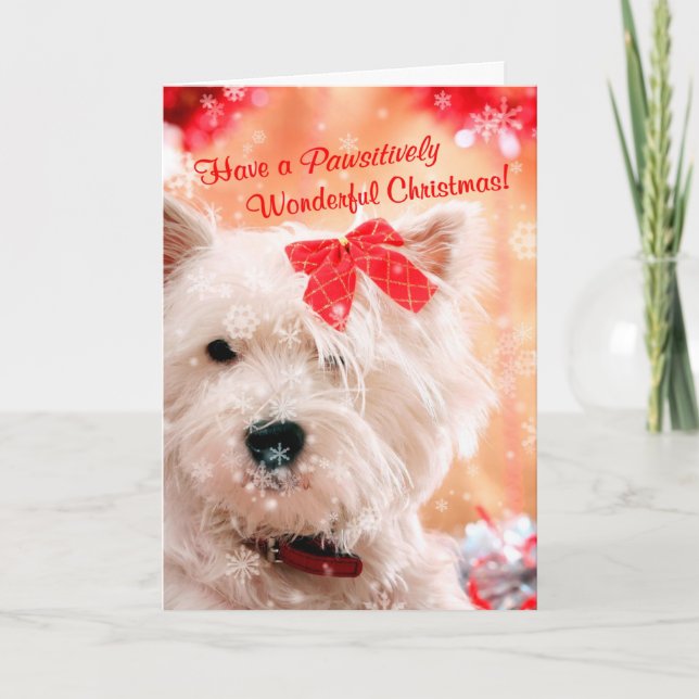 Westie wunderbares Weihnachten wünscht 3 - (Vorderseite)