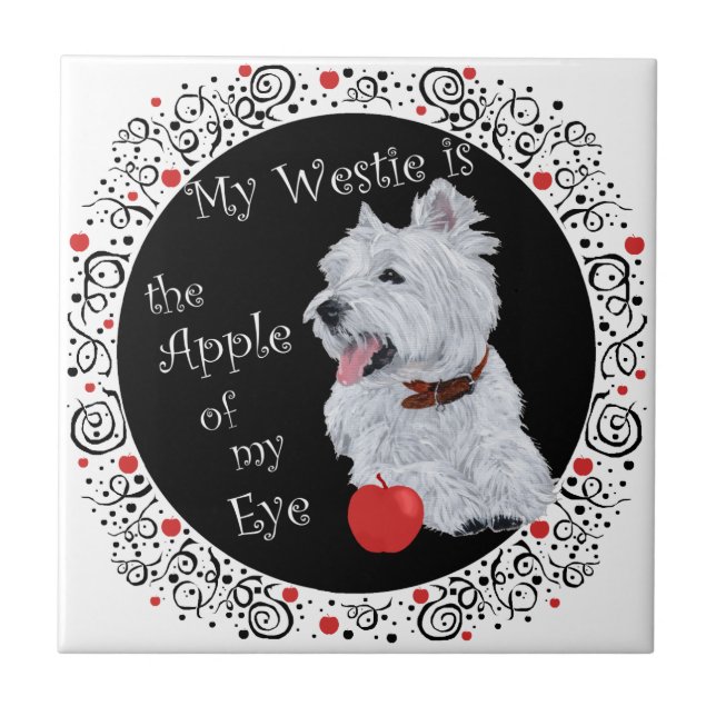 Westies Apple My Eye TILE Fliese (Vorderseite)