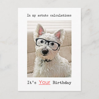 Westie's Calculation, It's Your Birthday, Carte po