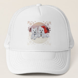 Westies in der Winterzeit Truckerkappe