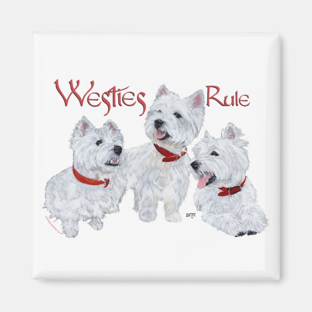 Westies-Regel! Magnet (Vorne)