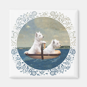 Westies setzen Segel Magnet