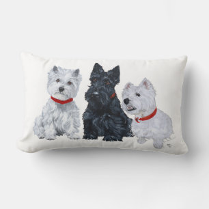 Westies und ein Scottie Together Lendenkissen