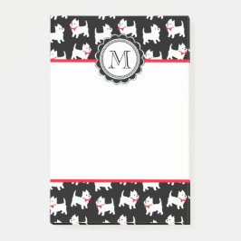 Westies West Highland White Terrier Muster Post-it Klebezettel