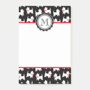 Westies West Highland White Terrier Muster Post-it Klebezettel