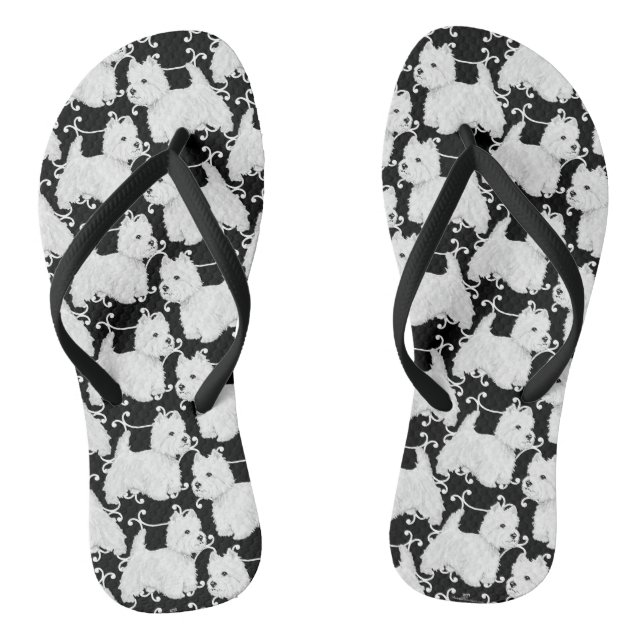 Westies, Westies, Westies Flip Flops (Fußbett)