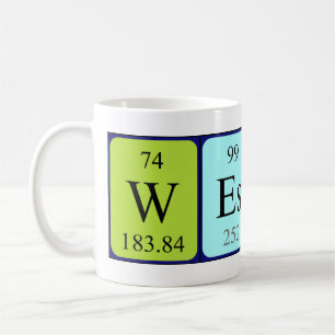 Westin tasse de nom de table périodique