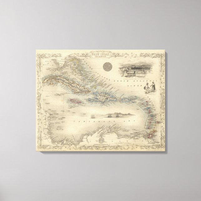 Westindische Inseln 3 Leinwanddruck (Vorderseite)