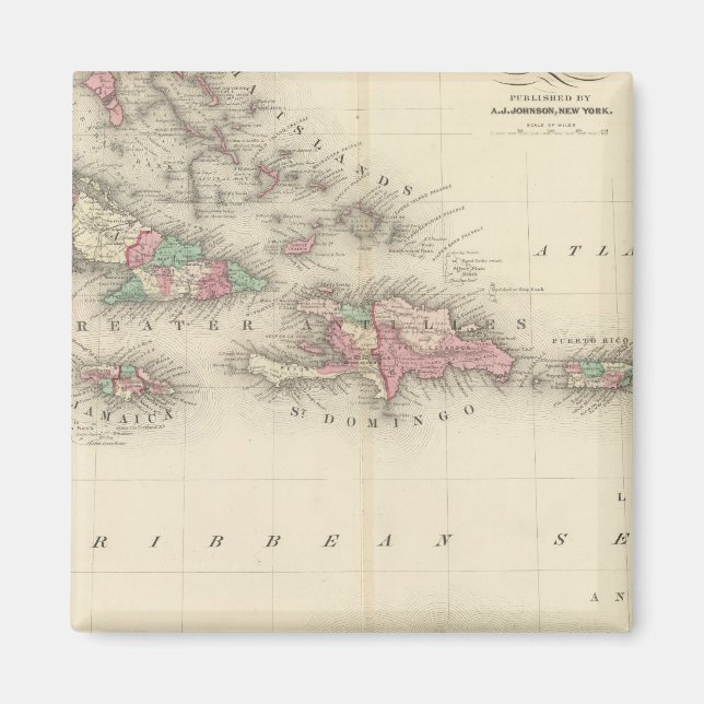 Westindische Inseln 3 Magnet (Vorne)