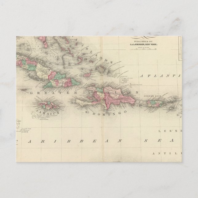 Westindische Inseln 3 Postkarte (Vorderseite)