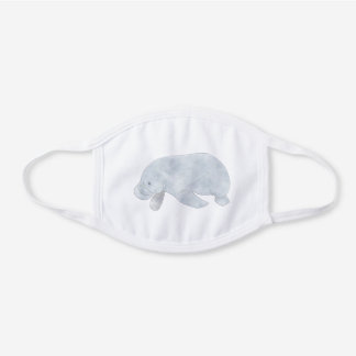WESTINDISCHES MANATEM WEIßE BAUMWOLL Mund-Nasen-Maske