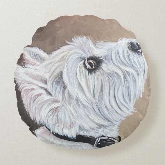 Westioking-Profil B Rundes Kissen (Vorderseite)