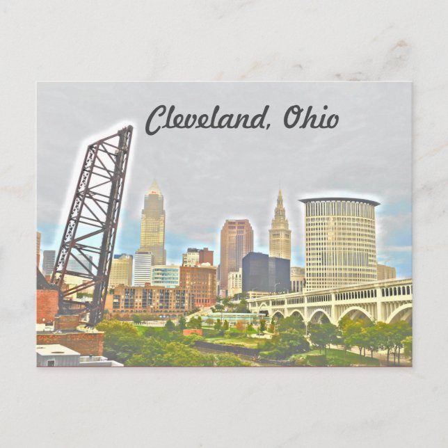 Westjordanland-Ansicht-Postkarte Clevelands Ohio Postkarte (Vorderseite)