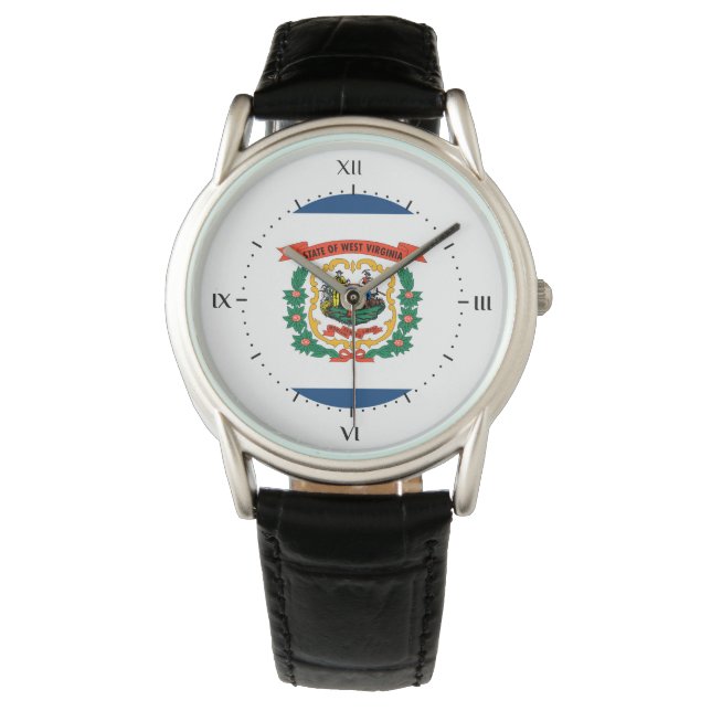 Westjordanland-Flagge, amerikanische Staatsflagge Armbanduhr (Vorderseite)