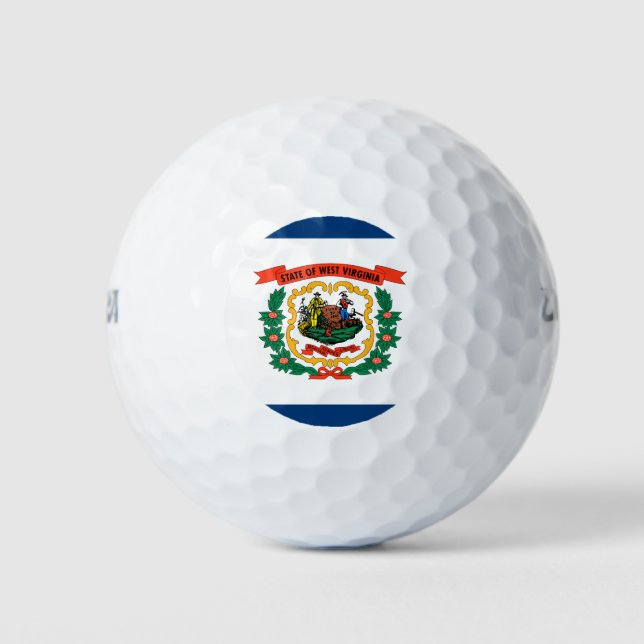 Westjordanland-Flagge, amerikanische Staatsflagge Golfball (Vorderseite)