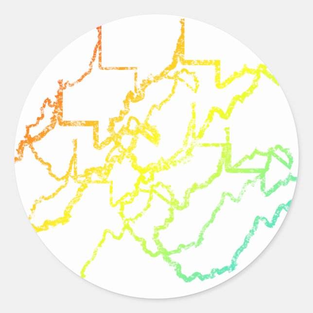 Westjordanland Runder Aufkleber (Vorderseite)