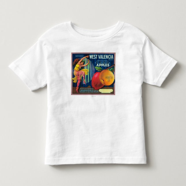 Westkiste LabelWatsonville, CA valencias Apple Kleinkind T-shirt (Vorderseite)