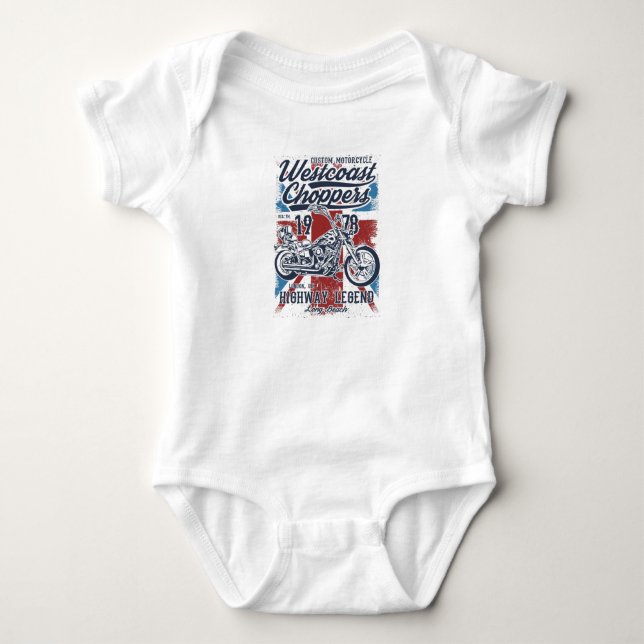 Westküste Chopper Baby Strampler (Vorderseite)