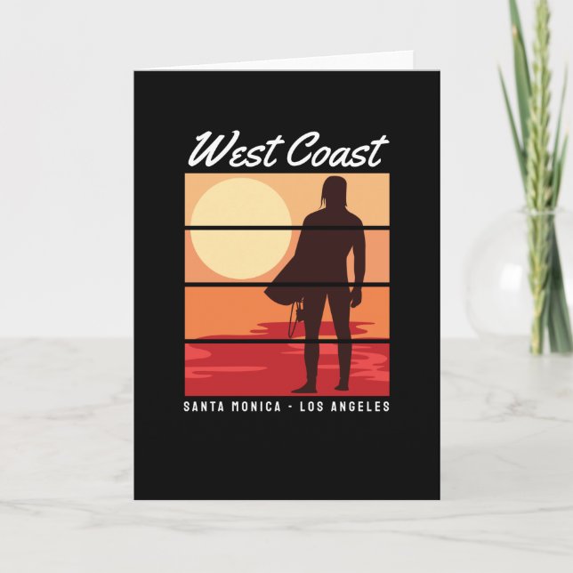 Westküste Santa Monica Karte (Vorderseite)