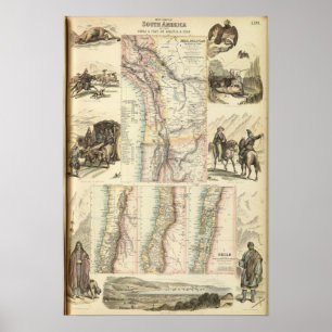 Westküste Südamerikas Poster