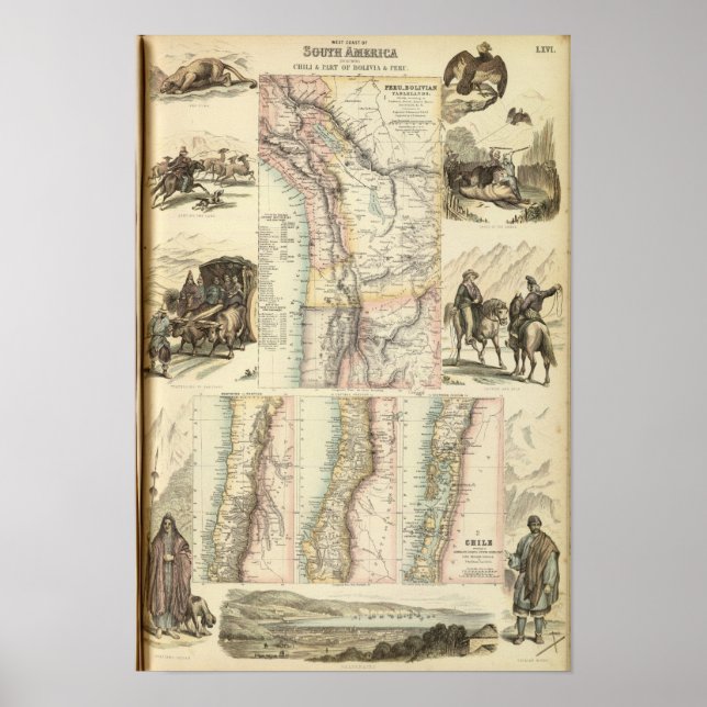 Westküste Südamerikas Poster (Vorne)
