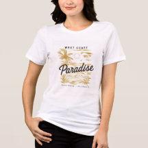 Westküsten-Paradies-Ästhetik-Sommer-Weißes-T-Shirt