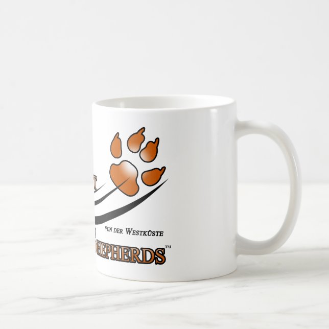 Westküsten-Schäferhund-Fan-Gang Kaffeetasse (Rechts)