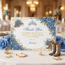 Westliche Blaue Rosen Goldenes Land Quinceañera