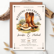 Westliche Cowboy-Rodeo-Stiefel Landhochzeit
