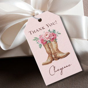Westliche Cowgirl-Brautparty Dankeschön Geschenkanhänger