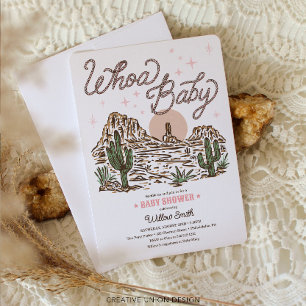 Westliche Cowgirl Mädchen Whoa Baby Shower Einladung