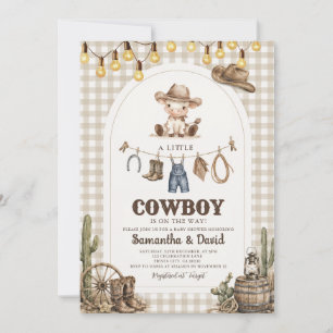 Westliche Einladung zur Babyparty für kleinen Cowb