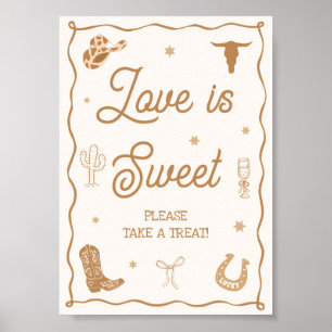 Westliche Hochzeitsdusche Liebe ist süß Geschenkve Poster