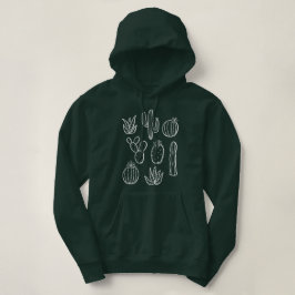 Westliche Kakteenpflanzen Wüsten-Boho-Botanischer Hoodie