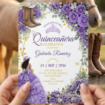 Westliche Lavendelrosen Golden Country Quinceañera